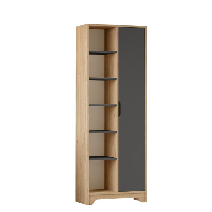 Hanah Home Armario Multiusos LIB2-SA Roble y Antracita